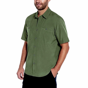 Orvis Mens Green Short Sleeve Woven Shirt Size XLarge XL Lightweight Men’s